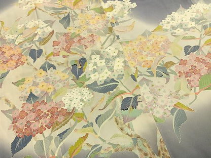 平和屋着物●本加賀友禅作家　百貫華峰　色留袖　紫陽花　アジサイ　暈し染め　正絹　逸品　AABI1264fy
