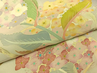 平和屋着物●本加賀友禅作家　百貫華峰　色留袖　紫陽花　アジサイ　暈し染め　正絹　逸品　AABI1264fy
