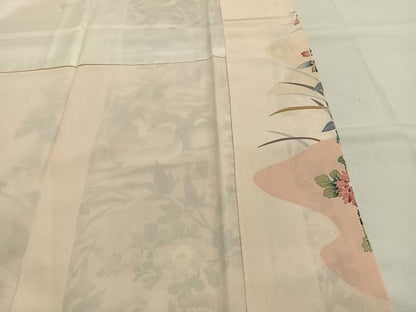 平和屋着物●訪問着　友禅　作家物　花鳥文　正絹　逸品　AABI1265fy
