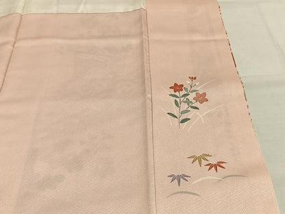 平和屋着物●訪問着　作家物　雅堂　絞り　松竹梅　金銀彩　正絹　逸品　AABI1276fy