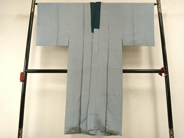 平和屋着物●男性　長襦袢　袷　手描き　富士山　樹林文　正絹　逸品　AABI1277fy