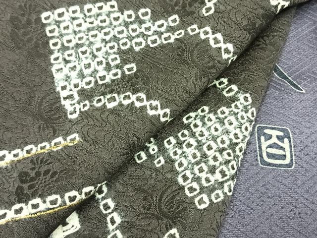 平和屋着物●京加賀友禅　百貫達雄　訪問着　絞り　刺繍　草花文　金糸　金彩　正絹　逸品　AABI1278fy