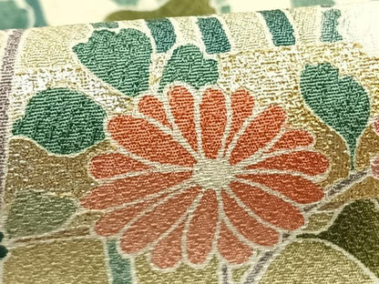 平和屋着物●訪問着　枝花文　暈し染め　金銀彩　正絹　逸品　AABI1281fy