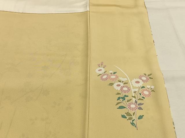 平和屋着物●訪問着　枝花文　暈し染め　金銀彩　正絹　逸品　AABI1281fy