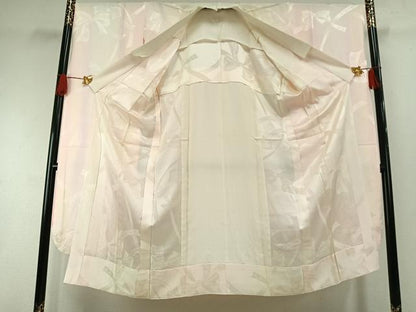 平和屋着物●振袖用長襦袢　無双仕立て　リボン地紋　暈し染め　正絹　逸品　AABI1284fy
