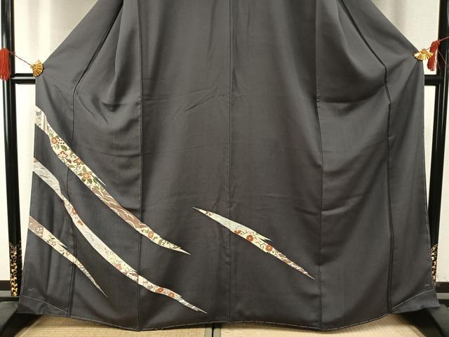 平和屋着物●訪問着　友禅　花鳥文　金彩　正絹　逸品　AABI1287fy