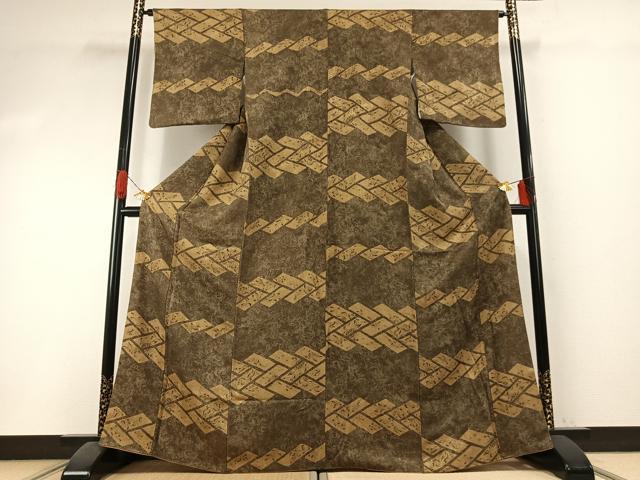 平和屋着物●上質な小紋　辻が花　正絹　逸品　AABI1291fy