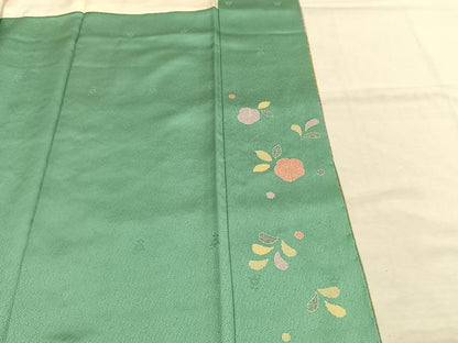 平和屋着物●訪問着　絞り　花鳥文　金彩　正絹　逸品　AABI1296fy