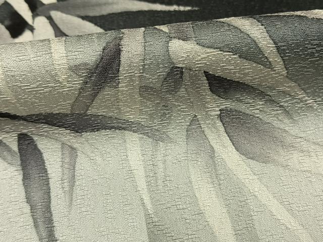 平和屋着物●染色作家　草野一騎　訪問着　手描き　笹竹文　暈し染め　黒地　正絹　逸品　AABI1300fy