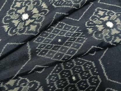 平和屋着物●上質な紬　亀甲文様　正絹　逸品　AABI1307fy