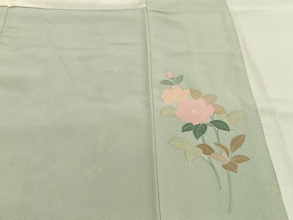平和屋着物●訪問着　友禅　作家物　枝花文　暈し染め　正絹　逸品　AABI1309fy