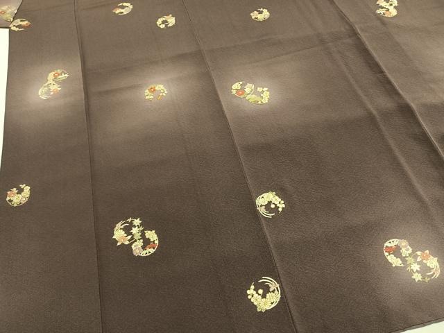 平和屋着物●上質な小紋　総刺繍　松竹梅　暈し染め　金糸　正絹　逸品　AABI1310fy