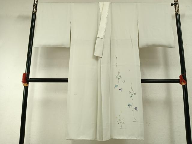平和屋着物●本加賀友禅作家 内嶋さつき 　長襦袢　袷　手描き　草花文　さが美扱い　正絹　逸品　AABI1312fy