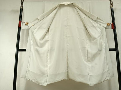 平和屋着物●本加賀友禅作家 内嶋さつき 　長襦袢　袷　手描き　草花文　さが美扱い　正絹　逸品　AABI1312fy