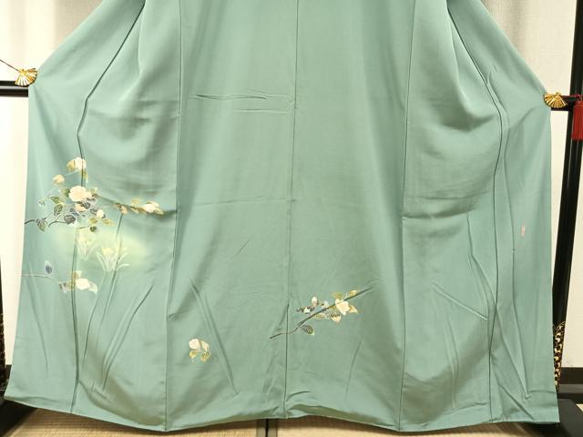 平和屋着物●訪問着　友禅　作家物　峰山　枝花文　暈し染め　正絹　逸品　AABI1313fy