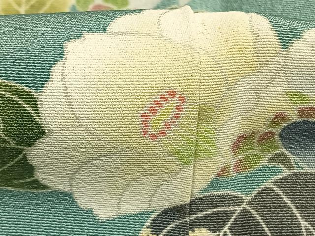 平和屋着物●訪問着　友禅　作家物　峰山　枝花文　暈し染め　正絹　逸品　AABI1313fy
