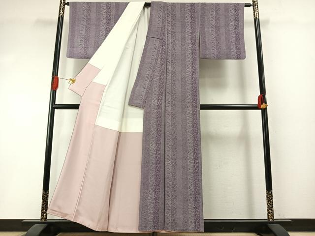 平和屋着物●江戸小紋　間道　正絹　逸品　AABI1318fy