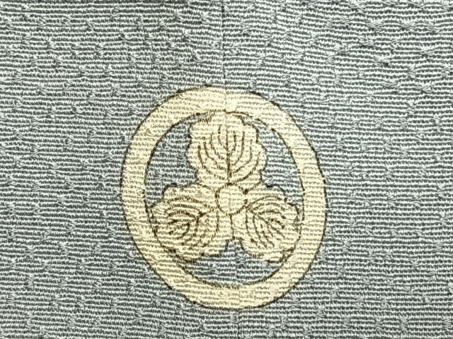 平和屋着物●上質な色無地　流水花地紋　水色　正絹　逸品　AABI1319fy