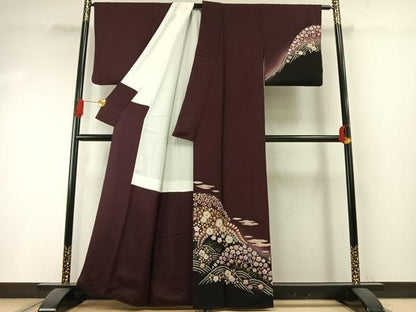 平和屋着物●訪問着　作家物　辻が花　絞り　暈し染め　金彩　正絹　逸品　AABI1322fy