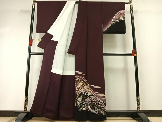 平和屋着物●訪問着　作家物　辻が花　絞り　暈し染め　金彩　正絹　逸品　AABI1322fy