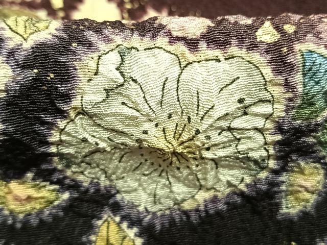 平和屋着物●訪問着　作家物　辻が花　絞り　暈し染め　金彩　正絹　逸品　AABI1322fy