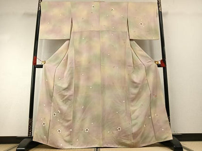 平和屋着物●河野雅之　訪問着　舞桜文　暈し染め　正絹　逸品　AABI1327fy