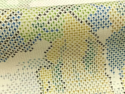 平和屋着物●本場大島紬　白大島　一元7マルキ　風景文　正絹　逸品　AABI1329fy