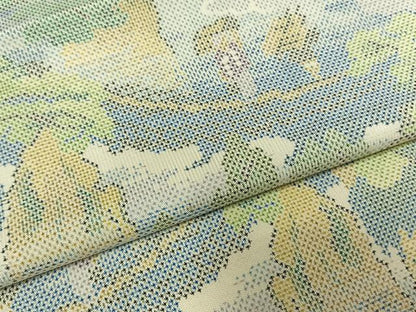 平和屋着物●本場大島紬　白大島　一元7マルキ　風景文　正絹　逸品　AABI1329fy