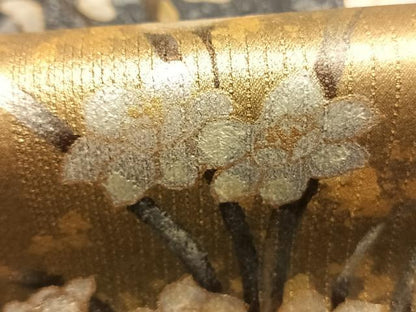 平和屋着物●訪問着　色紙重ね花文　暈し染め　銀糸　金銀彩　正絹　逸品　AABI1332fy