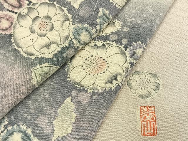 平和屋着物●越後十日町の一流染匠　桐屋・翠山工房　訪問着　辻が花　暈し染め　正絹　逸品　AABI1335fy