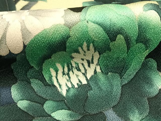 平和屋着物●訪問着　手描き　花鳥文　暈し染め　小田急百貨店扱い　正絹　逸品　AABI1338fy