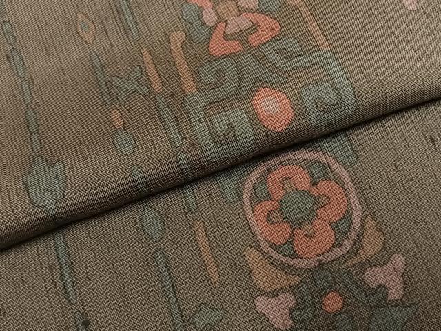 平和屋着物●上質な紬　花間道　ろうけつ染　正絹　逸品　未使用　AABI1343fy