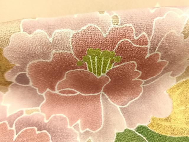 平和屋着物●訪問着　枝梅松花文　金彩　正絹　逸品　AABI1344fy