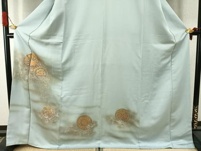 平和屋着物●訪問着　花鳥丸文　暈し染め　金彩　正絹　逸品　AABI1345fy