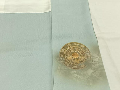 平和屋着物●訪問着　花鳥丸文　暈し染め　金彩　正絹　逸品　AABI1345fy
