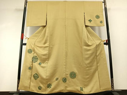 平和屋着物●螺鈿工芸作家　佐野正喜　訪問着　吉祥花文　金彩　正絹　逸品　AABI1346fy
