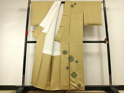 平和屋着物●螺鈿工芸作家　佐野正喜　訪問着　吉祥花文　金彩　正絹　逸品　AABI1346fy