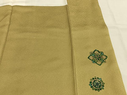 平和屋着物●螺鈿工芸作家　佐野正喜　訪問着　吉祥花文　金彩　正絹　逸品　AABI1346fy
