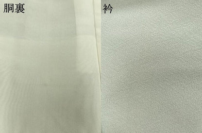 平和屋着物●訪問着　手描き　草花文　暈し染め　正絹　逸品　AABI1351fy