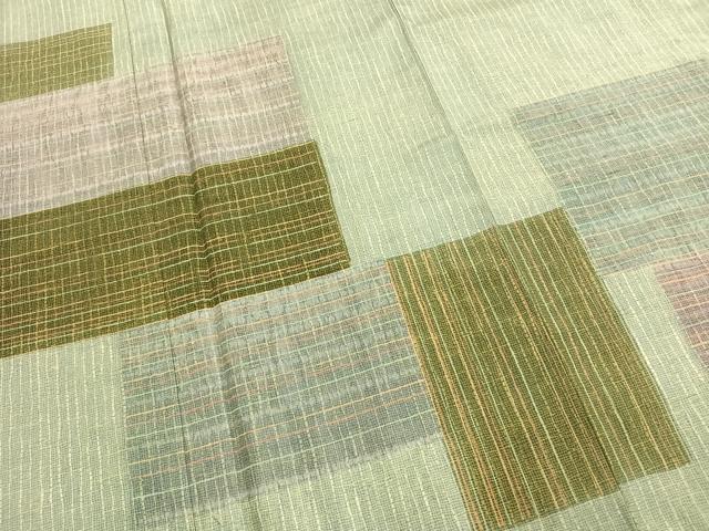 平和屋着物●本場大島紬　染大島　訪問着　色紙文　正絹　逸品　AABI1353fy