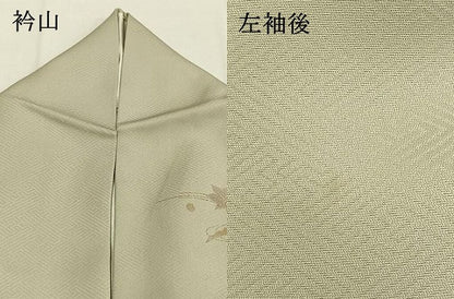 平和屋着物●訪問着　雪芝文　暈し染め　金銀彩　正絹　逸品　AABI1354fy