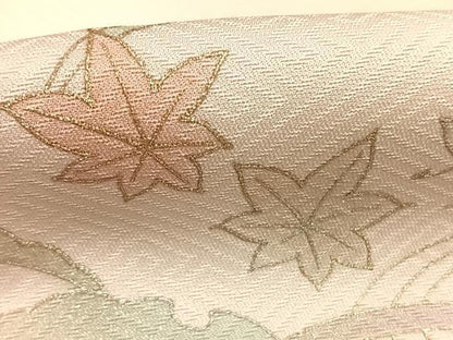 平和屋着物●訪問着　雪芝文　暈し染め　金銀彩　正絹　逸品　AABI1354fy
