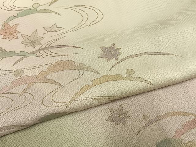 平和屋着物●訪問着　雪芝文　暈し染め　金銀彩　正絹　逸品　AABI1354fy