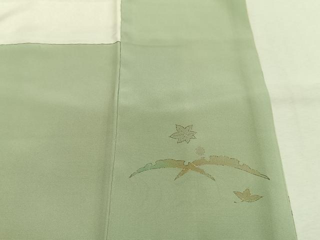 平和屋着物●訪問着　雪芝文　暈し染め　金銀彩　正絹　逸品　AABI1354fy