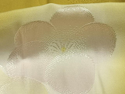 平和屋着物●振袖用長襦袢　無双仕立て　舞花文　暈し染め　半衿刺繍　正絹　逸品　AABI1356fy