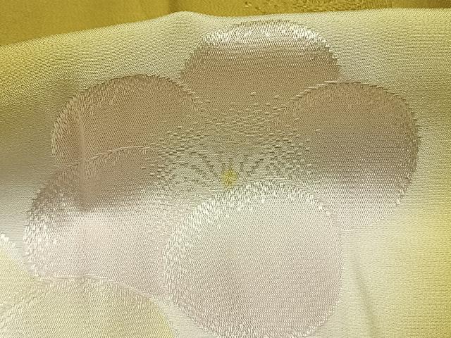 平和屋着物●振袖用長襦袢　無双仕立て　舞花文　暈し染め　半衿刺繍　正絹　逸品　AABI1356fy