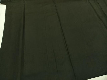 平和屋着物●男性　黒紋付　正絹　逸品　AABI1357fy