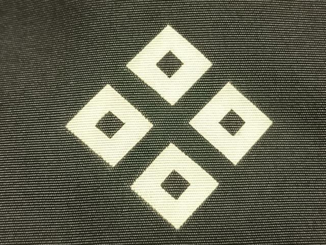 平和屋着物●男性　黒紋付　正絹　逸品　AABI1357fy