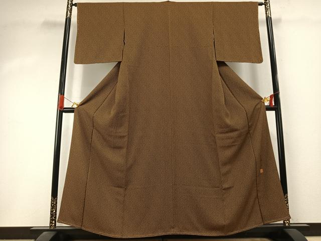 平和屋着物●染色作家　斉藤三才　小紋　花尽くし　正絹　逸品　未使用　AABI1361fy