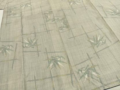 平和屋着物●本場大島紬　白大島　一元絣　笹竹文　正絹　逸品　AABI1363fy